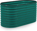 Plant & Plot Galvanized Raised Garden Beds Outdoor // 4×2×2 ft Planter Raised Beds for Gardening, Vegetables, Flowers // Large Metal Garden Box (Dark Green) // Patented Tool-Free Design