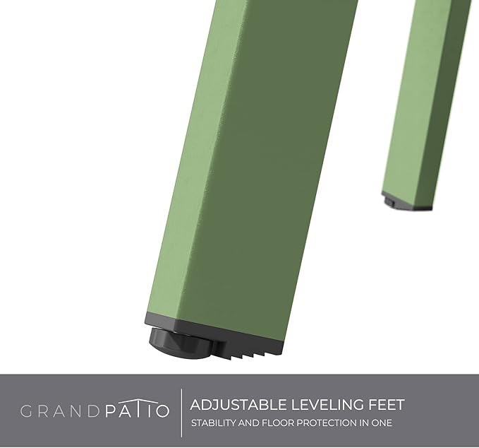 Grand patio Outdoor Round Coffee Table, 28-inch Patio Side Table, Great for Backyard Patio Deck, Sage Green
