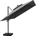 10' X 13' Outdoor Patio Umbrella Large Rectangle Cantilever Umbrella Heavy Duty 360°Rotation Offset Umbrella for Garden Deck Pool Patio,Grey