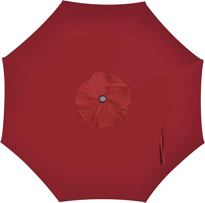 Blissun 9' Outdoor Patio Umbrella, Outdoor Table Umbrella, Yard Umbrella, Market Umbrella with 8 Sturdy Ribs, Push Button Tilt and Crank