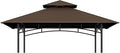 Grill Gazebo Replacement Top, 5 * 8 Outdoor BBQ Top Cover, Double Layer BBQ Gazebo Top Canopy for Model #L-GG001PST-F (Brown)