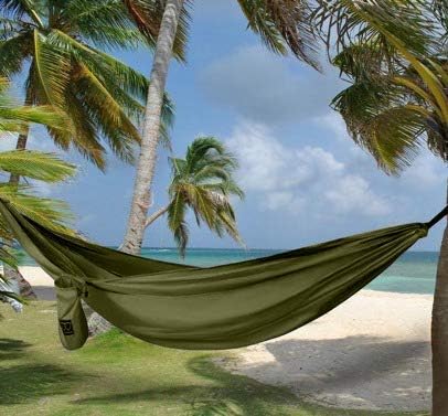 Gold Armour Camping Hammock - XL Double Hammock Portable Hammock Camping Accessories Gear for Outdoor Indoor with Tree Straps, USA Based Brand (OD Green)