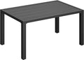 ONBRILL Outdoor Metal Coffee Table, 36 Inch Patio Black Coffee Table for Porch, Backyard, Poolside, Balcony