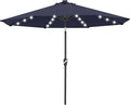 ABCCANOPY Durable Solar Led Patio Umbrellas with 32LED Lights 11FT (Deep Blue)