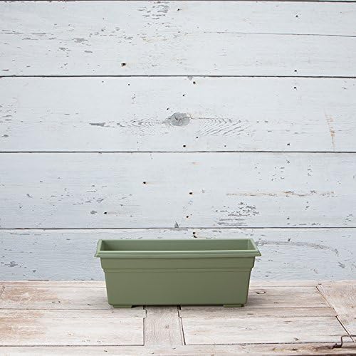 Root & Vessel 16190, Sage, Countryside Flower Box Planter, 18-Inch