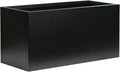 Galvanized Steel Metal Planter 25" L x 11" W x 13" H Rectangular Indoor Black Planter Box Large Outdoor Planters Steel Commercial Residential for Patio, Garden