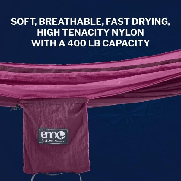 ENO, Eagles Nest Outfitters DoubleNest Lightweight Camping Hammock, 1 to 2 Person, Special Edition Colors, ATC