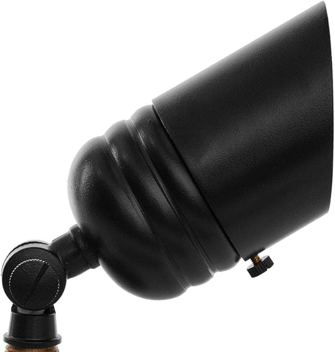 VOLT 20-Pack 12V Fat Boy Brass Outdoor Spotlights (Black) for Low Voltage Landscape Lighting of Yard, Lawn, Garden, Patio, Trees & House