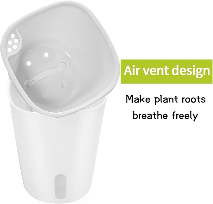 3" Self Watering Pots,20 Sets Self Watering Planter Pots for Indoor Plants with Water Level Indicator and Multiple Vents,Self Watering Planters,Self Watering Plant Pot for House Plants,Flowers,Herbs