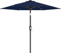 AreShark 7.5FT Patio Umbrella Table Market Umbrella with 6 Sturdy Ribs, Button Tilt/Crank Heavy-Duty Round Outdoor Umbrellas for Garden, Deck, Backyard,and Pool, Navy