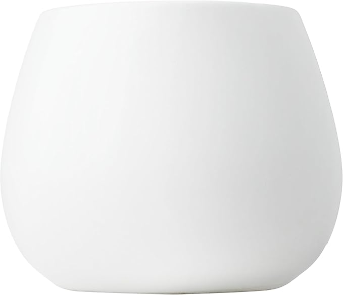 Kate Sleek Matte White Plant Pot Indoor, 5 Inch Pot for Plants, Lightweight, Minimal Style, Tabletop Decorative Garden Pot at Living Room, Work Desk, Ceramic Planter for Indoor Plants, Faux Flower