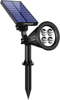 URPOWER Solar Lights Outdoor, 2-in-1 Waterproof Adjustable Solar Spotlights Outdoor Wall Light, Dusk-to-Dawn Solar Powered Landscape Lights for Backyard/Garden/Pathway/Pool/Porch (1 Pack, Cool White)
