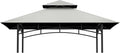Grill Gazebo Replacement Top, 5 * 8 Outdoor BBQ Top Cover, Double Layer BBQ Gazebo Top Canopy for Model #L-GG001PST-F (Gray)