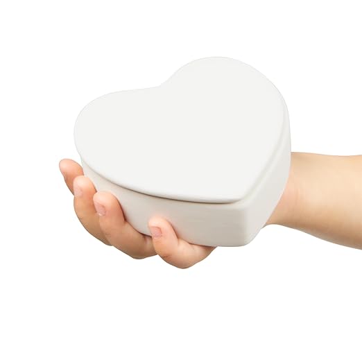 Colorations Decorate Your own Ceramic Heart Boxes, Set of 6
