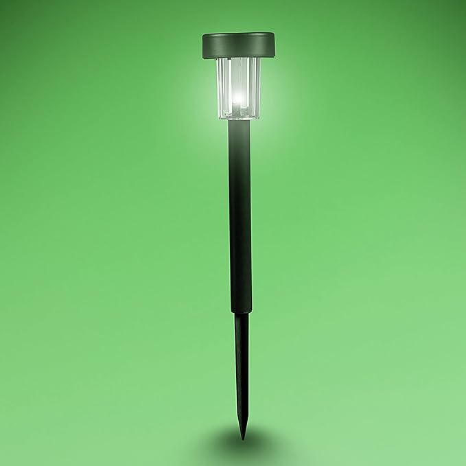MECCANIXITY Plastic Ground Spikes 8.2 Inch Landscape Stakes with Extension Pole Light Replacement for Solar Torch Lamps of Garden Pathway, 2 Set