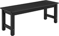 ONBRILL Outdoor Benches Weatherproof, 2-Person Poly Lumber Garden Bench, All-Weather Patio Bench Will not Rot and Fade for Garden, Porch, Backyard and Park, Easy Installation, Black