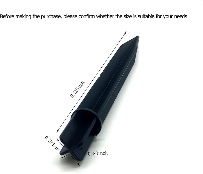 Aliotech 6Pcs 8.25 Inch Reinforced Ground Spikes, Solar Lights Spikes, ABS Plastic Lights Replacement Stakes, Ideal for Solar Pathway Lights Garden Lights Torch Lights(Inside Diameter 0.83 Inches)