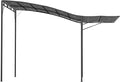 Outsunny 10' x 8' Outdoor Pergola and Patio Gazebo, Extendable Side Awning, Sun Shade Shelter for Garden, Camper, Deck, Doors and Windows, Dark Gray