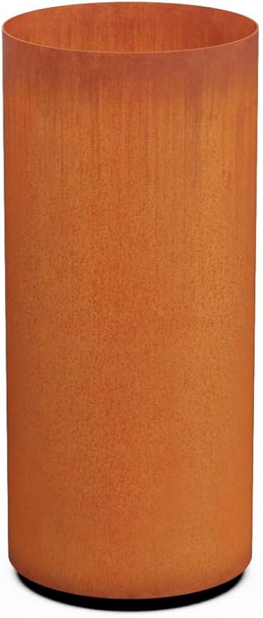 PLANTERCRAFT Corten Steel Metal Planter Box, Round Sizes, Modern Garden Steel planters for Commercial and Residential Outdoor Use.