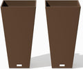Veradek V-Resin Indoor/Outdoor Taper Planter, 2-Pack (26 inch, Espresso)