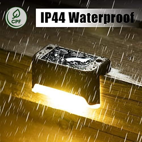 SOLPEX 20 Pack Solar Deck Lights Outdoor, Waterproof Led Lights for Outdoor Stairs, Step, Fence, Yard, Patio, and Pathway(Warm White)