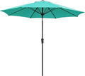 Ayge 9FT Large Outdoor Patio Umbrella Market Table Umbrella-UV Resistant, Easy Push Button Tilt and Crank, 8 Sturdy Fiberglass Ribs Heavy-Duty Pool Umbrella for Deck, Backyard,Garden,Turquoise