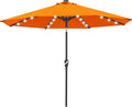 ABCCANOPY Durable Solar Led Patio Umbrellas with 32LED Lights 11FT (Orange)