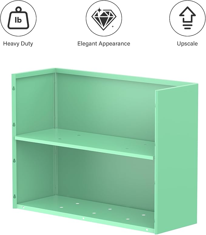 Rectangular Planter Box with Removable Insert Shelf - 32x12x24 Inches Large Size Planters for Patio Yard, Green