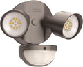 Lithonia Lighting HomeGuard 2-Light LED Outdoor Flood Lights, Motion Sensor Outdoor Lights with Dusk to Dawn, 4000K Cool White, Round Heads, Dark Bronze (HGX LED 2RH 40K 120 MO DDB M2)