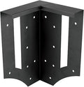 Plow & Hearth DIY Raised Garden Bed Corner Brackets - 6" L x 6" W x 10½"H | Solid Steel | Black Powder-Coated | Corrosion-Resistant | Easy Assembly | Set of 4