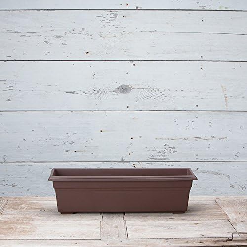 Root & Vessel 16243, Brown, Countryside Flower Box Planter, 24-Inch