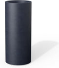 Kante 18.9 Inch Tall Cylindrical Planter, Large Round Plant Pots with Drainage Hole, Made with Concrete, Suitable for Indoor Outdoor Plants, Home Decor, Charcoal