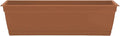Bloem Dayton 24" Terra Cotta Recycled Plastic Rectangle Window Box Planter with Saucer Tray for Indoor and Outdoor Gardening