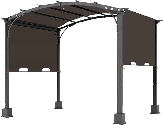 85'' x 208'' Universal Pergola Replacement Cover for Doubleton Steel Pergola L-PG080PST, Waterproof Sunshade Canopy Top for Patio Gazebo, Deck, Porch, Yard, Outdoor Cover Only (Brown)