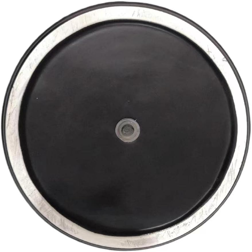 Amazon Basics Fluted Ceramic Round Planter with Drainage Hole, Indoor Outdoor Flower Pot, 8-inch, Black