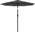 AreShark 9 FT Patio Umbrella for Outdoor, Outdoor Table Umbrella with Push Button Tilt and Crank, Outdoor Patio Umbrellas with 8 Sturdy Ribs for Market, Garden, Pool (Gray)
