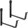 Achla Designs SFB-02 Wall-Mount, 8 inch Flower Window Box Planter Brackets, 8-inch, Black