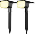 Solar Lights Outdoor Waterproof IP65, 7 Lighting Modes Color Changing 26 LED Solar Spot Lights Outdoor for Yard Garden Pathway Christmas Decor (Warm White, 2 Pack)