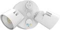 Lithonia Lighting HomeGuard 2-Light LED Outdoor Flood Lights, Outdoor LED Lights, Dusk to Dawn Sensor, Adjustable Lumens, Selectable Color, Round Heads, White (HGX LED 2RH ALO SWW2 120 PE WH M2)
