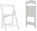 Flash Furniture Hercules Series Folding Chairs for Weddings and Formal Events, Stackable Commercial Event Seats with 1,000-lb. Static Weight Capacity, Set of 2, White