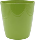 The HC Companies Aria Round Self-Watering Pot - Lightweight Plastic Planter for Herbs & More - Durable Plant Pots for Indoor Plants & Outdoor Plants (8" Glossy Avocado, Pack of 1)