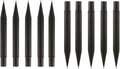 8.25" Reinforced ABS Plastic Solar Ground Spikes - Durable Solar Light Replacement Stakes for Garden, Pathway, Deck, Camping, Christmas Lights (Fits 0.83" Inside Diameter) (Black-10 Pack)