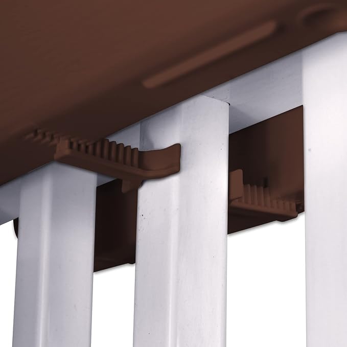 Emsco Group Bloomers Railing Planter with Drainage Holes – 24" Weatherproof Resin Planter – Brown, Plastic