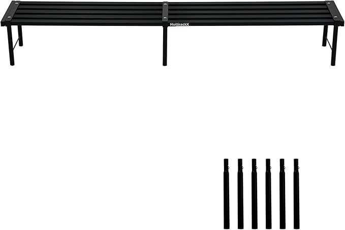 Metal Plant Stand, Rust-proof Aluminum Flower Pot Stand, Heavy Duty Planter Display Shelving for Patio Balcony Garden Living Room Decorative (Black, 47.2 Inch)