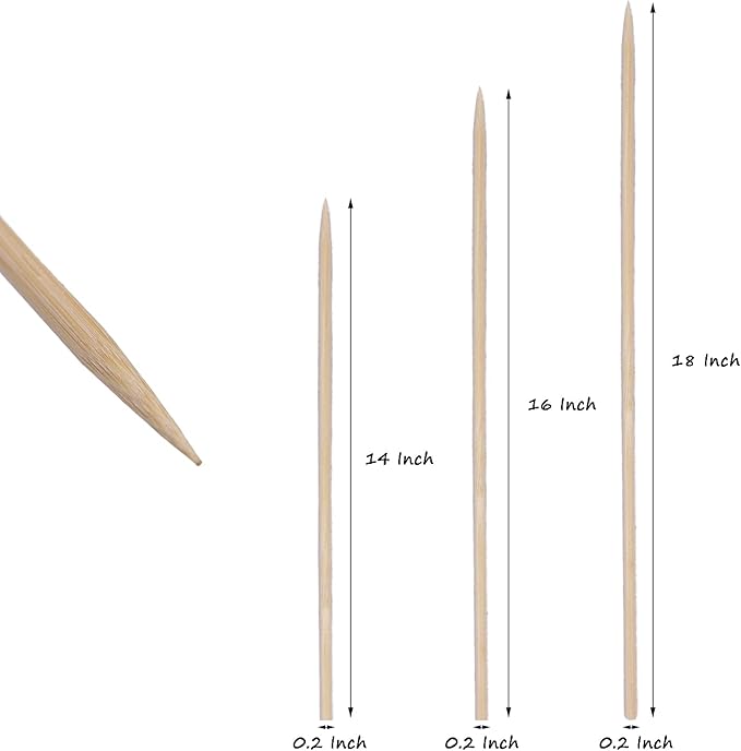 Bamboo Plant Stakes,HAINANSTRY Wood Plant Supports,Natural Bamboo Sticks for Plants/Floral/Potted Plant,Wooden Sign Posting Garden Sticks - 14 Inches 25 Pack