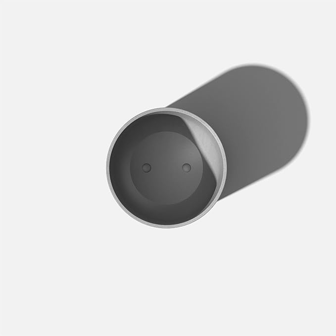 Veradek Round Lima Plastic Planter Pots for Indoor/Outdoor Garden Use, Gray, Suitable for Small to Large Succulent Plants, Flowers, Modern Interior Plants