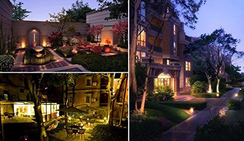 LemonBest® Outdoor LED Landscape Up Down Light Spotlight Low Voltage 12V for Yard Step Lawn Lighting (Yellow)
