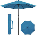 Backyard Expressions 9 ft. Patio Umbrella, Market Table Umbrella w/Tilt and Crank, 8 Ribs