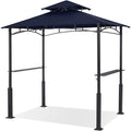ABCCANOPY 8x5 Grill Gazebo - Outdoor BBQ Canopy Shelter with Led Light for Patio Backyard Grilling (Navy Blue)