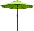 Sunnyglade 9' Patio Umbrella Outdoor Table Umbrella with 8 Sturdy Ribs (Grass Green)